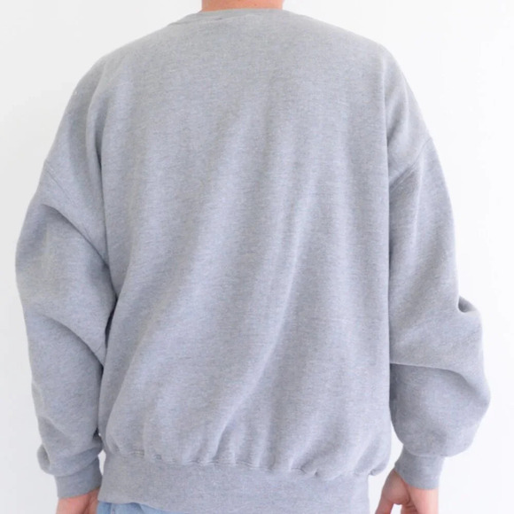 VTG Russell Athletic York Football  1001 Embroidered Gray Crew Neck Sweater XXL - Picture 2 of 9
